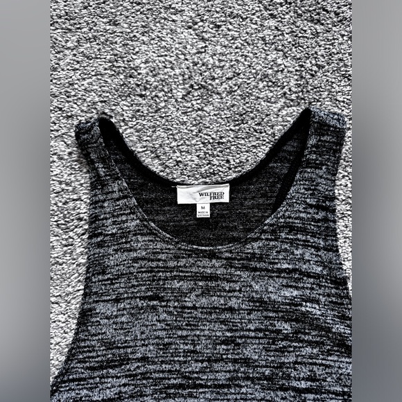 ARITZIA WILFRED FREE Burnette Tank Swing Top Racerback Black & Gray Marled Med - Picture 14 of 15
